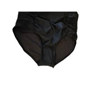 Shapermint Essentials Black High Waist Bikini Bottom Women's XL Ruched Sides New
